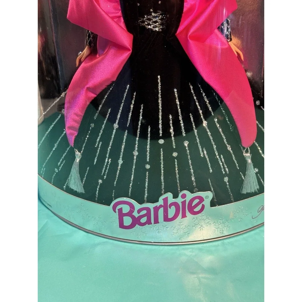 Brand New Vintage‎ 1998 Happy Holidays Barbie Collectible Pink Black Rare